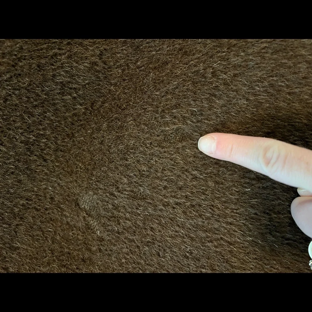 Max Mara Brown Alpaca & Virgin Wool Funnel Neck Coat - Picture 10 of 12